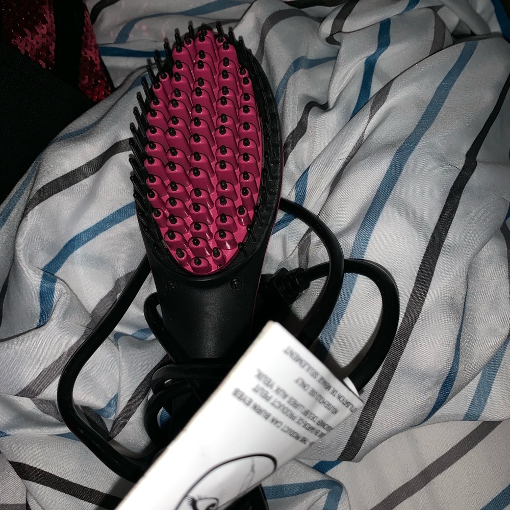 Straight hair brush iron